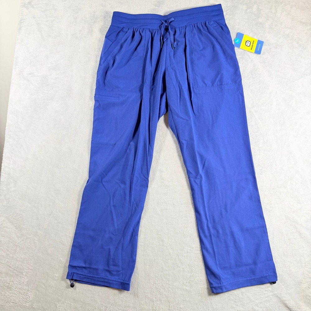 WonderWink Aero 5129‎ Women's Large Petite Cargo Scrub Pants Blue Gala NWT